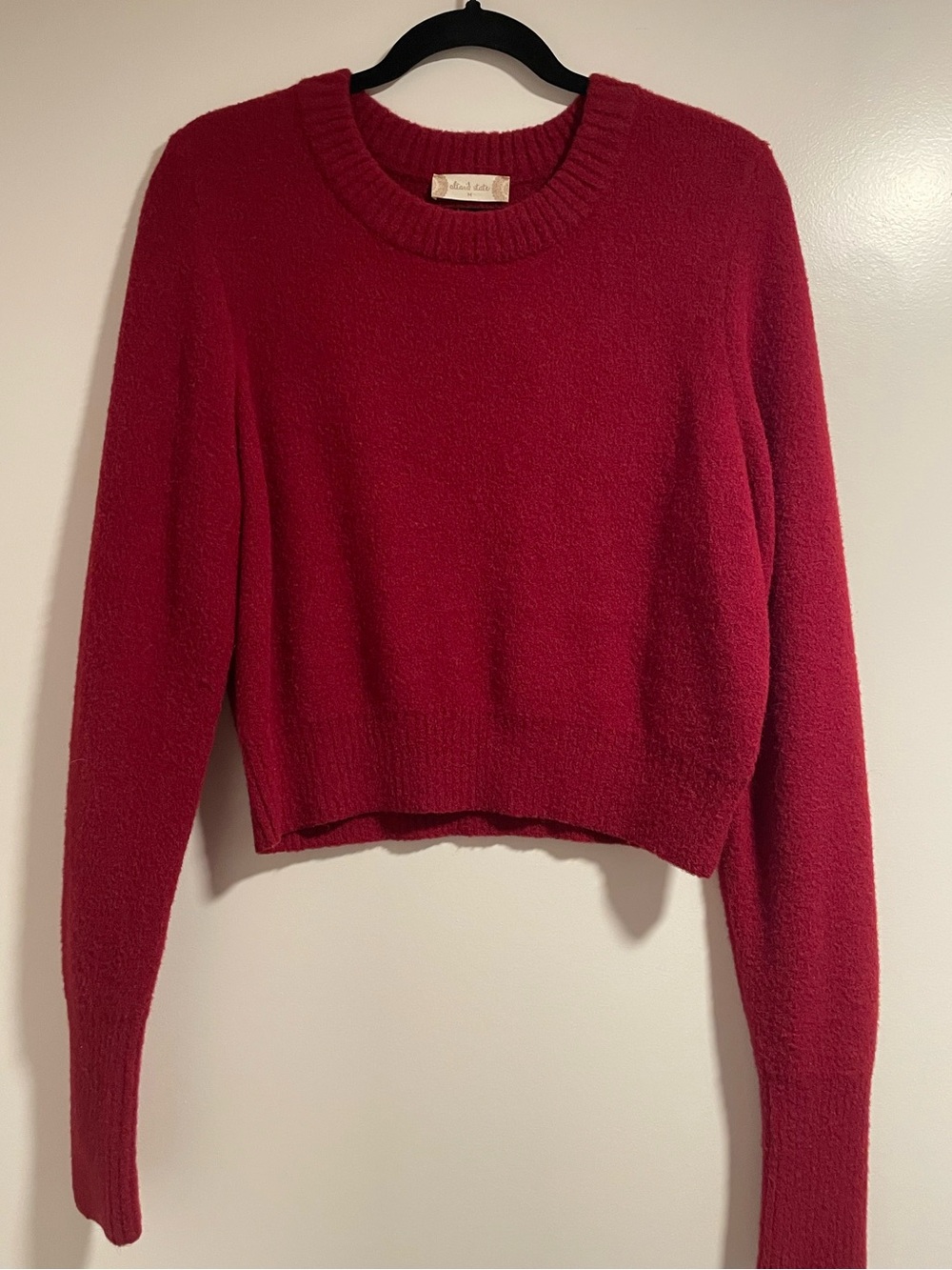Altar'd State Deep Red Crewneck Sweater